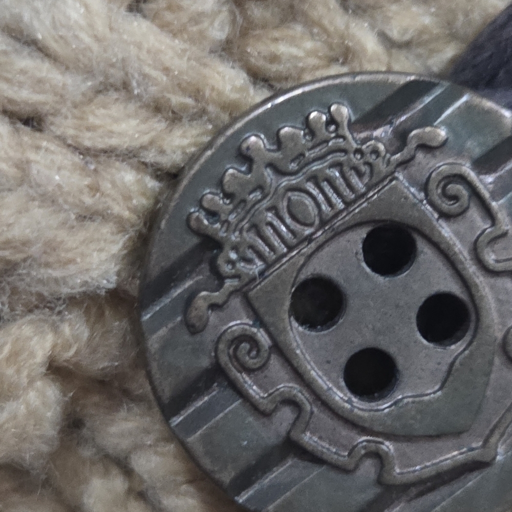 Wrapables Knitted Slouched Beanie with Button Detail - Picture 3 of 9